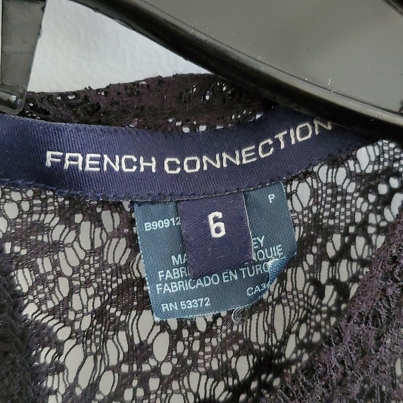 French Connection black lace shirt - Picture 5 of 8